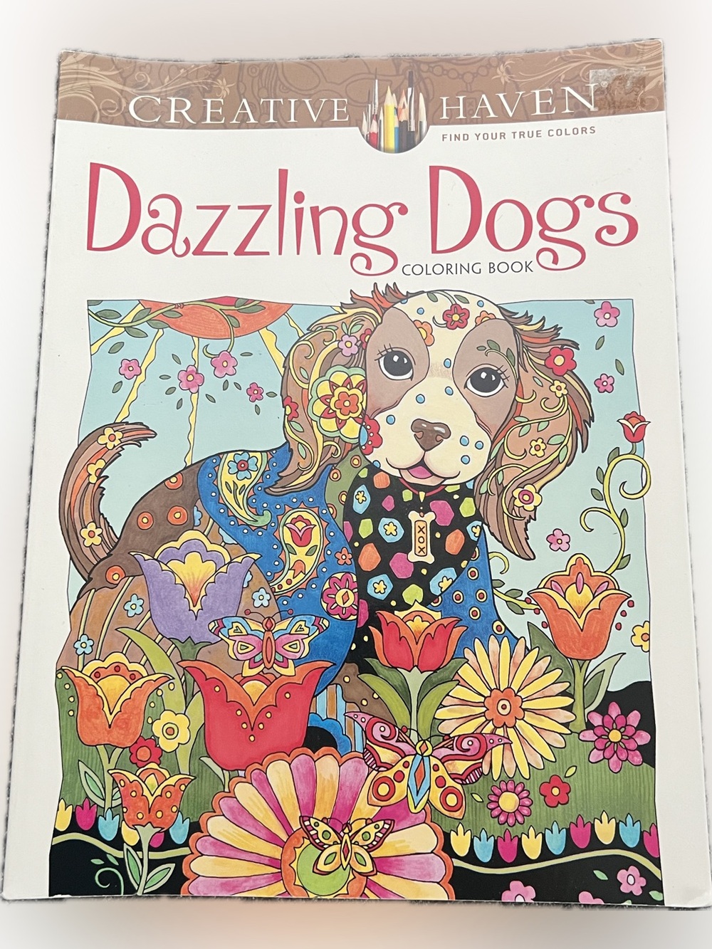 🔴Dazzling Dogs Coloring Book Elaborate Patterns Relaxing